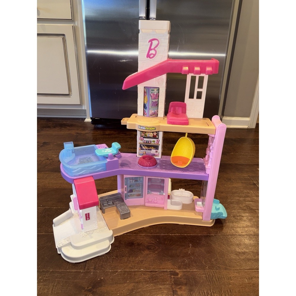 Fisher-Price Little People Barbie Little Dreamhouse‎ Sound WORKS Jeep and Barbie
